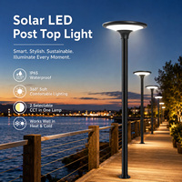 Lampe solaire extérieure étanche IP65 pour éclairage de rue, parc, poteau, hauteur 2,5 m, 2300 lm, LED, lumière de jardin sur poteau, angle de faisceau 360°