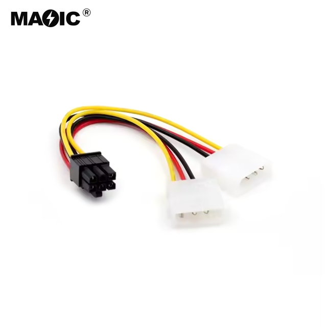 High Quality Sata Double 4pin to 6pin IDE Cable Graphics Card Power Adapter Cable