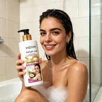 Gel Douche Exfoliant et Adoucissant à l'Huile de Coco et à l'Acide Salicylique 500ml pour Femme - Éclaircissant et Adoucissant pour la Peau - Idéal SPA