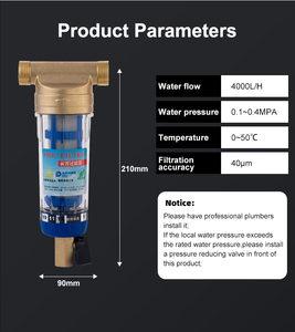 Gran oferta, prefiltro de retrolavado de aguas residuales Manual inteligente para RV, uso en exteriores y automóviles, filtro de agua potable para el hogar - Product Image 6