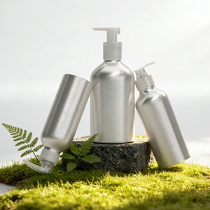 Customized Silver Aluminium 100ml Metal Bottles with <b>Pump</b> Cap Empty Bottle for Liquid Soap <b>Hand</b> Sanitizer - Product Image 5