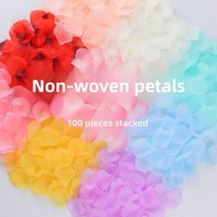 Pétales de roses rouges artificielles ODIS en vrac, 1000 pièces, en soie, pour allée, demande en mariage, panier de demoiselle d'honneur, décoration florale