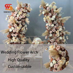 Arco de Boda con Diseño Nuevo y Elegante, Arco de Flores con Fondo de Flores, Arco de Flores Estilo Bohemia para Decoración de Eventos - Product Image 4