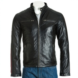 Genuine Leather <b>Jacket</b> Mens <b>Slim</b> <b>Fit</b> Leather <b>Jacket</b> Outdoor Fashion Outerwear Premium Pu Leather <b>Jacket</b> - Product Image 2