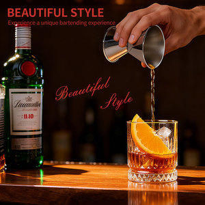 バーテンダージガーステンレススチールカクテル測定酒アルコールジガー測定ダブルジガー測定1オンス2 oz - Product Image 5