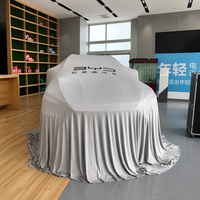 Housse de présentation de voiture en satin de soie luxueux, logo personnalisé, tissu rétractable haute élasticité pour cérémonie
