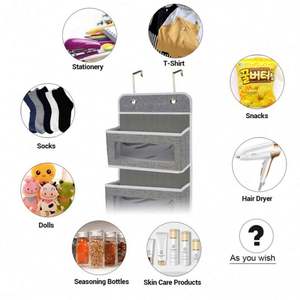 Organizador Colgante Transparente de PVC para Ventana o Puerta, Bolsas de Almacenamiento para Pared, Cosméticos, Papelería, Artículos Diversos, con Función Plegable y Bolsillos - Product Image 6