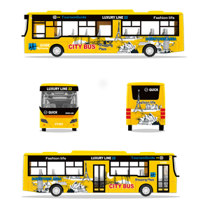 Quy Mô <span class=keywords><strong>1</strong></span>:24 Mô Hình Hợp Kim Lớn Thành Phố Xe Buýt Với Ánh Sáng Âm Thanh Kéo Trở Lại Sang Trọng Diecast Xe Buýt Du Lịch Đồ Chơi - Product Image 6