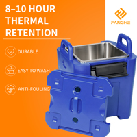 Conteneur isotherme pour aliments de 40 L, doublure rectangulaire en acier inoxydable, étagères réglables robustes pour la restauration et les buffets