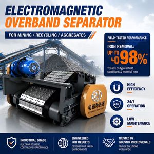 Séparateur électromagnétique haute intensité pour convoyeur, idéal pour les déchets solides municipales (MSW), les déchets d'isolation électrique (<span class=keywords><strong>IBA</strong></span>), les cendres de fond d'incinérateur, l'exploitation minière et le recyclage des centrales électriques - Product Image 4