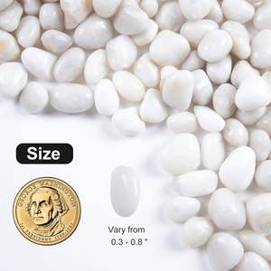 Hooggepolijste Witte Riviersteentjes Voor Kamerplanten Of Buitentuin Landschapsarchitectuur Decoratieve Stenen Voor Aquariumaquarium - Product Image 2