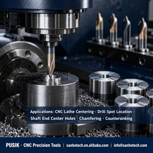 Foret de centrage DIN333 172 Type A A1 A6 HSS HSSE M35 Cobalt revêtu TiN à cannelure spirale 60 degrés résistant à l'usure pour tour CNC - Product Image 6