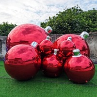 Ballon gonflable réutilisable en PVC Bole Ark de 2 pieds, ornement de Noël, pompe à air électrique, boule miroir imperméable, couleurs personnalisables