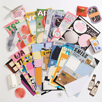 Simno 16 hojas DIY Creative Sticky Notes Estética Scrapbooking Supplies Kit