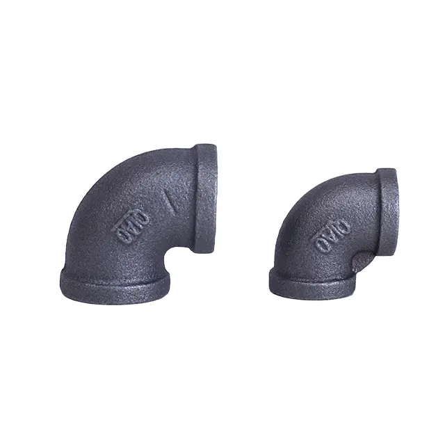 China provide black 90 degree elbow DIY decoration accsoceries malleable iron pipe fittings