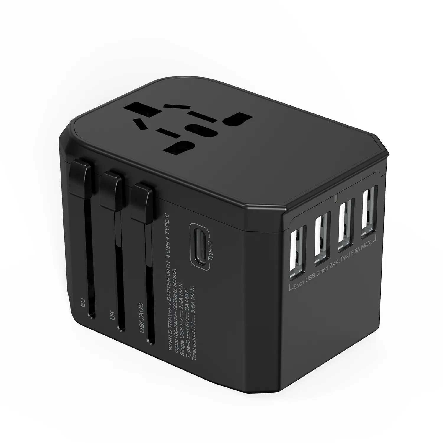 Wontravel最新製品4 USB充電器トラベルアダプターユニバーサルアダプターType-C付きインターナショナルトラベルアダプター