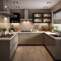 CBMMart Meubles de salle de cuisine pas cher haute brillance laque porte RTA Modulaire Designs modernes Armoire de cuisine Ensembles complets