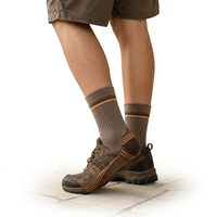 Chaussettes de randonnée en laine mérinos, épaisses et rembourrées, chaudes pour l'hiver, pour la randonnée en plein air, la chasse, avec embout renforcé pour les bottes