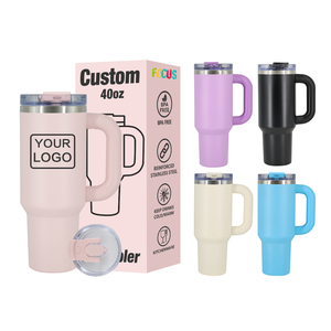 Individuelle Kaffeebecher Pulverbeschichtet Rosa 40oz Thermobecher Edelstahl Auslaufsicher 2-Getränke-Verschlusskappe Camping-Wasserflaschen Isolierter Thermobecher - Product Image 1