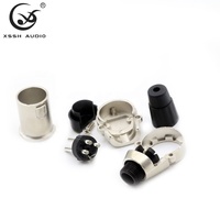Jack XLR femelle en forme de L HIFI YIVO XSSH Audio 3 broches 90 degrés connecteur en laiton plaqué Rhodium XLR prise de Microphone pour câble