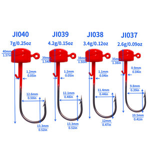 Cheery bán buôn kim loại chì nấm đầu Jig Mồi Câu Cá 5 cái/túi 2.8G 3.6g 4.6g 7g mềm mồi Jig móc - Product Image 2