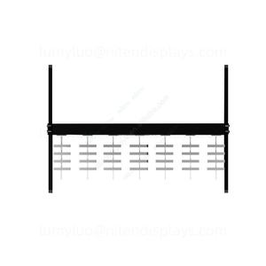 Support d'affichage pour laisses d'animaux et accessoires de téléphone, panneau perforé métallique simple face avec crochets, support sur pied pour magasin d'animaux de compagnie - Product Image 4