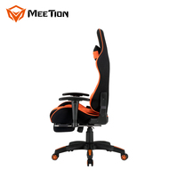 MeeTion CHR25 Fauteuil inclinable ergonomique à dossier haut avec repose-pieds et massage, siège de jeu pour ordinateur, PC, voiture, course automobile, chaise de jeu