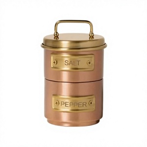 Boîte à épices cylindrique moderne en métal avec couvercle hermétique – Récipient de rangement minimaliste pour cuisine, pour une conservation optimale de la fraîcheur - Product Image 6