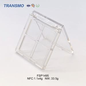 พาเลทอายแชโดว์แบบขายส่ง กล่องแป้งสำหรับบลัชออน รับผลิตโลโก้ตามสั่ง ผงอัดแข็งพลาสติก 1.1 กรัม*4  บรรจุภัณฑ์เครื่องสำอางเปล่า - Product Image 5