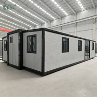 Casa Contenedor Plegable de 40 pies, Casas Modulares Prefabricadas de Lujo con Techo Inclinado, Casa Contenedor Expandible, Oficina Móvil para Jardín