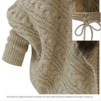 Pull en tricot à manches chauve-souris, style coréen, couleur unie, taille ample, grande taille, mode printemps-automne-hiver 2025, cardigan pour femmes, fourrure