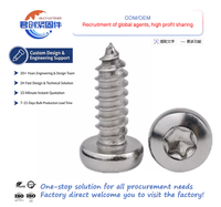 GB2670.1 Metric 304 Stainless Steel Pan Head Torx Star Socket Flat End Right Hand Self-Tapping Screws