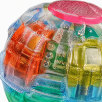 Toupie LED lumineuse transparente en gros, jouet anti-stress à presser, idéal pour les fêtes d'enfants, remplisseurs de sacs cadeaux
