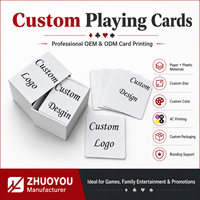 High Quality Wholesale Custom Personalized Design OEM Pvc Plastic Waterproof Blank Printing Box Deck Size Poker Playing Cards