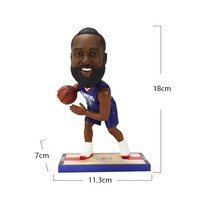 Goodya Statuetta Personalizzata Cantante Rock Stile Musicale Fatta a Mano Decoupage 18CM Resina Bobble Head Decorazione Casa Souvenir Arte