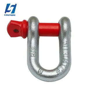 Wholesale China selling high quality hardware supplier forged carbon steel shackles US type screw pin bow shackle bolt D shackle