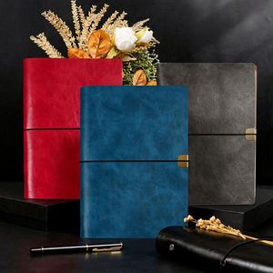 Custom Logo Printing 6 Ring Planner Binder PU Leather Loose Leaf Notebook with <b>Elastic</b> <b>Cord</b> - Product Image 1