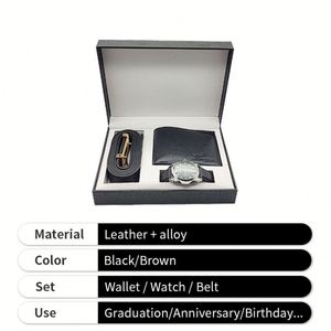 Set de Regalo para Hombre en Oferta, Cinturón, Reloj de Pulsera de Lujo con Múltiples Artículos, Caja de Regalo Corporativa para Negocios - Product Image 3