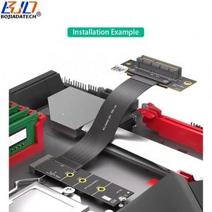 270องศาย้อนกลับ pcy-e 4.0สล็อต4X R-Type NGFF <span class=keywords><strong>M</strong></span>.2 NVMe Key-<span class=keywords><strong>M</strong></span> สายอะแดปเตอร์การ์ด Riser 0.2M SATA 15PIN สายไฟ - Product Image 4