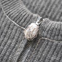 Cardigan en cachemire 100% tricoté chic et élégant pour femme, avec fermeture éclair et accent perlé, vente en gros personnalisée