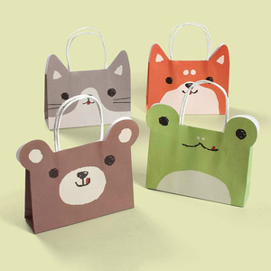 Recycled Kraft Paper Packaging <b>Boxes</b> & Custom Made Portable Gift Bags with Matt Lamination and Embossing for Kids' Snack Gifts - Product Image 2