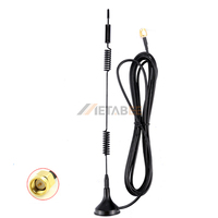 Antenne omnidirectionnelle à double bande 2,4 GHz 5,8 GHz à gain élevé 5 dBi avec ventouse magnétique et câble RG174 de 2 m avec connecteur RP-SMA mâle
