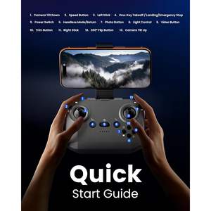 Dron Wheat Run con cámara 1080p, protección completa de hélices para niños y adultos, principiantes, uso en exteriores - Product Image 4