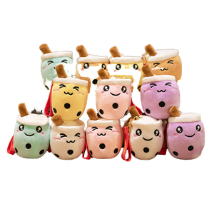 Milchtee-Becher Plüsch-Anhänger, Cartoon-Milchtee-Puppe Taschenanhänger, Schlüsselanhänger-Dekoration - Product Image 1
