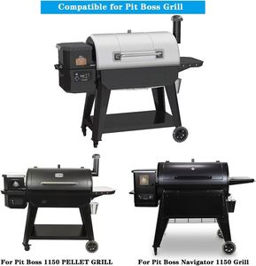 Barbecue à granulés moderne en acier inoxydable chromé robuste avec roues, allumage électronique, 80x67CM, flamme de cuisson - Product Image 2