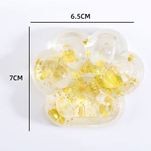 Jouet Squishy Patte de Chat en TPR avec Paillettes Cristallines Kawaii, Anti-Stress et Décompression, Cadeau pour Enfants et Adultes, Âge recommandé : 5 à 7 ans - Product Image 3