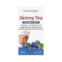 Thé détox Greenpie Fitness en marque privée pour adultes, thé naturel pour perdre du poids avec des vitamines, emballage en boîte
