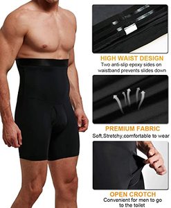 Pantalones cortos de control de barriga para hombre, cintura alta, adelgazante, cuerpo, compresión, <span class=keywords><strong>faja</strong></span> para el vientre, ropa interior, Calzoncillos Bóxer - Product Image 5