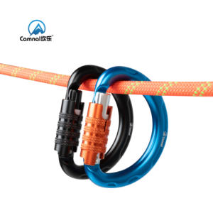 สายรัดอะลูมิเนียมอัลลอยแบบครึ่งวงกลมสำหรับปีนเขาพร้อมตัวล็อกสำหรับ22KN ตะขอคาราไบเนอร์ - Product Image 2