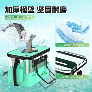 Cubo de Pesca Plegable Transparente JUOWANG, Engrosado, Multiusos, para Uso en Exteriores, con Asa Superior, Unisex - Product Image 5